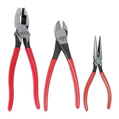 Proto Plastisol Grip Pliers and Cutter Set Plastisol Grips Handle 3 Pcs - J228GS New Pro Torque Tools
