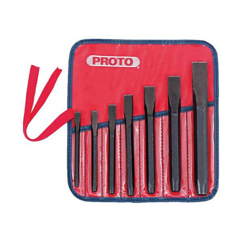 3/8, 1/2, 5/8, 3/4, 7/8" Proto Cold Chisel Set, Not Tether Capable 5-1/8 - 8" - J86BS2