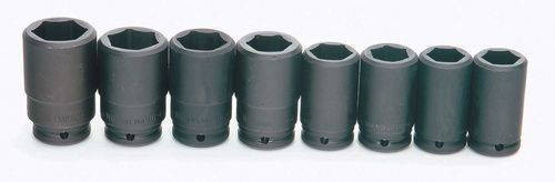 Williams 1 11/16 - 2 3/8 Williams 3/4 Dr Shallow Impact Socket Set 6 Pt 10 Pcs and Clip Rail - WS-6-10HA