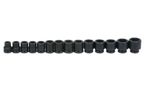 Williams 3/4 - 1 5/8\" Williams 3/4\" Dr Shallow Impact Socket Set 6 Pt 14 Pcs & Clip Rail - WS-6-14HA 
