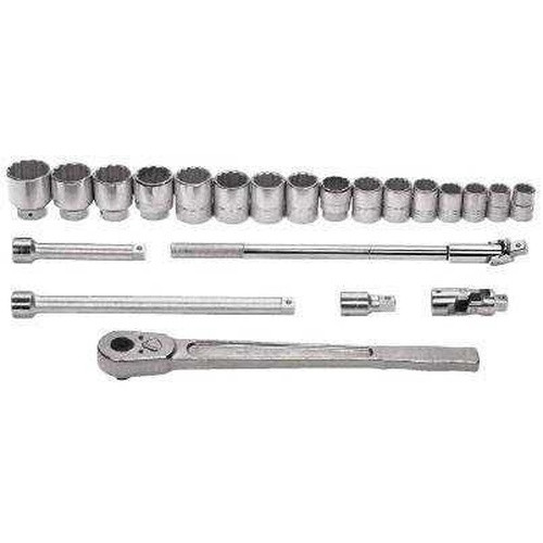7/8 - 2" Williams 3/4" Dr Shallow Socket & Tool Set 12 Pt 22 Pcs - WSH-22
