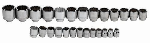 Williams 3/4 - 2 3/8 Williams 3/4 Dr Shallow Socket Set 12 Pt 26 Pcs and Clip Rail - WSH-26RC Williams 3/4 - 2 3/8 Williams 3/4 Dr Shallow Socket Set 12 Pt 26 Pcs and Clip Rail - WSH-26RC