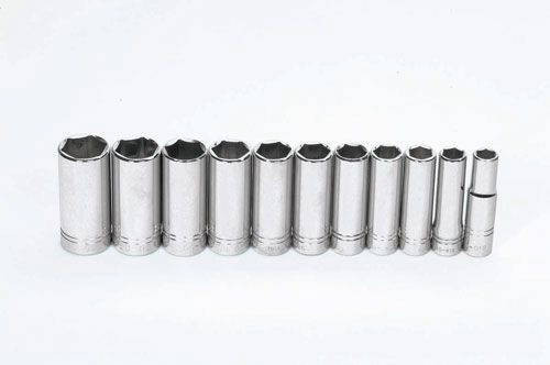 Williams 1/2 - 1 1/8 Williams 1/2 Dr Deep Socket Set 6 Pt 11 Pcs - WSSD-11HRC