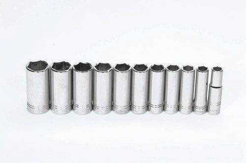 1/2 - 1 1/8" Williams 1/2" Dr Deep Socket Set 6 Pt 11 Pcs - WSSD-11HRC Pro Torque Tools