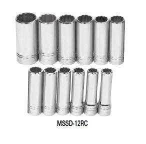 13 - 30MM Williams 1/2" Dr Deep Socket Set 12 Pt 12 Pcs - MSSD-12RC Pro Torque Tools
