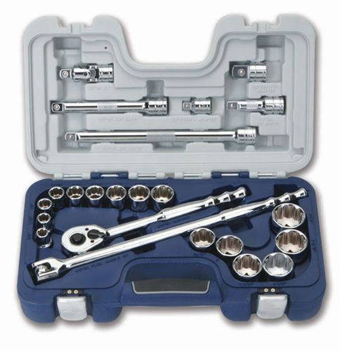 Williams 3/8 - 1/1/4 Williams 1/2 Dr Socket and Tool Set 12 Pt 23 Pcs and Case - 50609