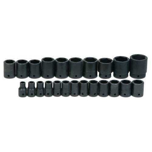 10 - 36MM Williams 1/2" Dr Shallow Impact Socket Set 6 Pt 23 Pcs - MS-4-23RC