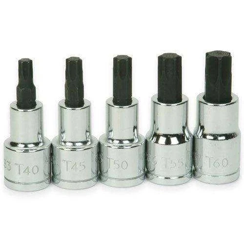T40 -T60 Williams 1/2" Dr Torx Bit Socket Set 5 Pcs - 32908