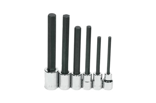 Williams 1/4 - 5/8 Williams 1/2 Dr Long Hex Bit Socket Set 6 Pcs - WSSS-6LRC