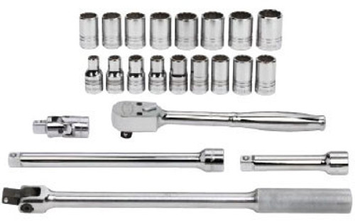 Williams 10 - 26MM Williams 1/2 Dr Socket and Tool Set 12 Pt 22 Pcs - MSS-22F Williams 10 - 26MM Williams 1/2 Dr Socket and Tool Set 12 Pt 22 Pcs - MSS-22F