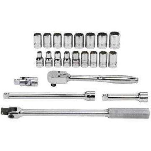 10 - 26MM Williams 1/2" Dr Socket & Tool Set 12 Pt 22 Pcs - MSS-22F