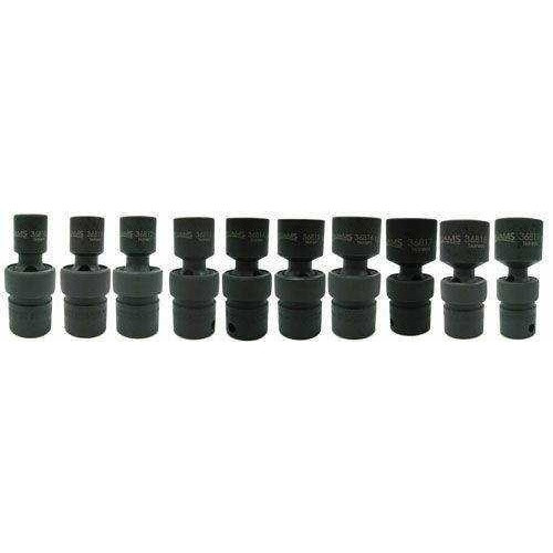 10 - 19MM Williams 3/8" Drive Universal Impact Socket Set 10 Pcs - JHW36910