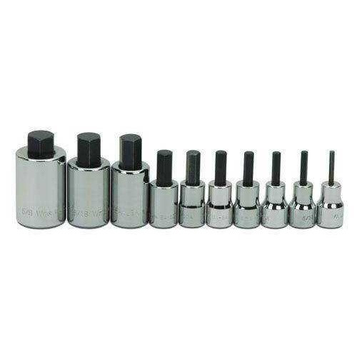 1/8 - 5/8" Williams 3/8" Dr Hex Bit Socket Set 10 Pcs - WSBS-10RC