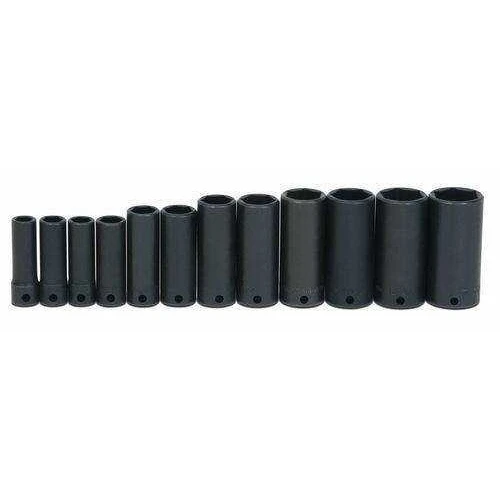 5/16 - 1" Williams 3/8" Dr Deep Impact Socket Set 6 Pt 12 Pcs - WS-12-12