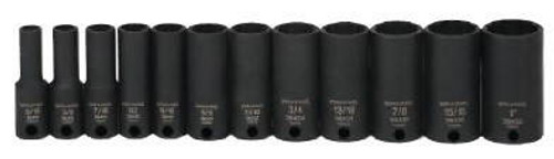 Williams 5/16 - 1 Williams 3/8 Dr Deep Impact Socket Set 12 Pt 12 Pcs - 36922