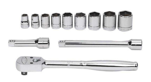 3/8 - 7/8" Williams 3/8" Dr Shallow Socket & Tool Set 6 Pt 12 Pcs - WSB-12HF Pro Torque Tools