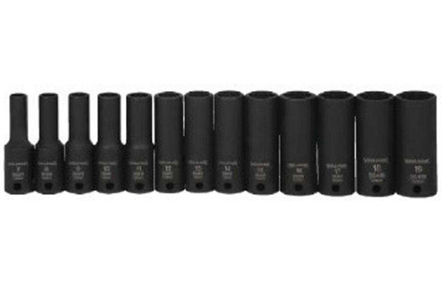 7 - 19MM Williams 3/8" Dr Deep Impact Socket Set 12 Pt 13 Pcs - 36924 Pro Torque Tools