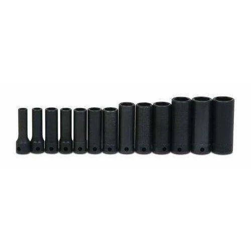 7 - 19MM Williams 3/8" Dr Deep Impact Socket Set 6 Pt 13 Pcs - MS-12-13H