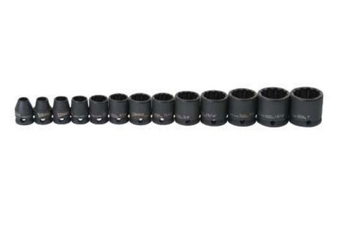 Williams 7 - 19MM Williams 3/8" Dr Shallow Impact Socket Set 12 Pt 13 Pcs - 36923  Williams 7 - 19MM Williams 3/8" Dr Shallow Impact Socket Set 12 Pt 13 Pcs - 36923