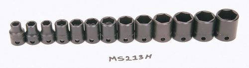 Williams 7 - 19MM Williams 3/8 Dr Shallow Impact Socket Set 6 Pt 13 Pcs - MS-2-13H