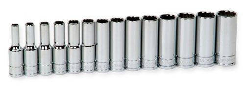 Williams 6 - 19MM Williams 3/8 Dr Deep Socket Set 12 Pt 14 Pcs - 31936