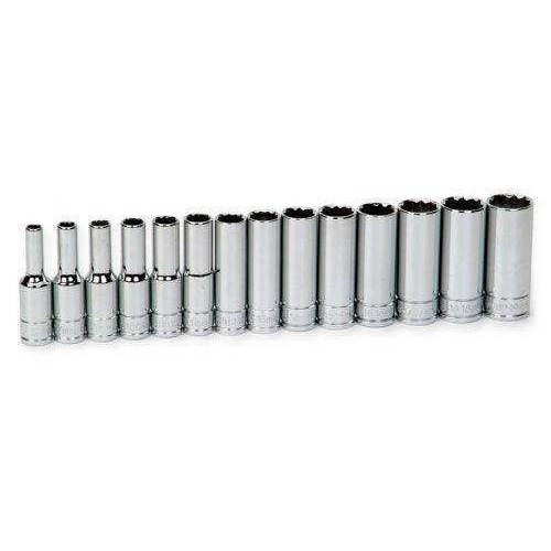 6 - 19MM Williams 3/8" Dr Deep Socket Set 12 Pt 14 Pcs - 31936