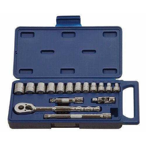 8 - 19MM Williams 3/8" Dr Shallow Socket & Tool Set 6 Pt 15 Pcs - 50665