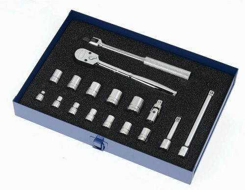 8 - 19MM Williams 3/8 Dr Socket & Tool Set 12 Pt 17 Pcs - MSB-17F Pro Torque Tools