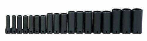 7 - 24MM Williams 3/8" Dr Deep Impact Socket Set 6 Pt 18 Pcs - MS-12-18H Pro Torque Tools