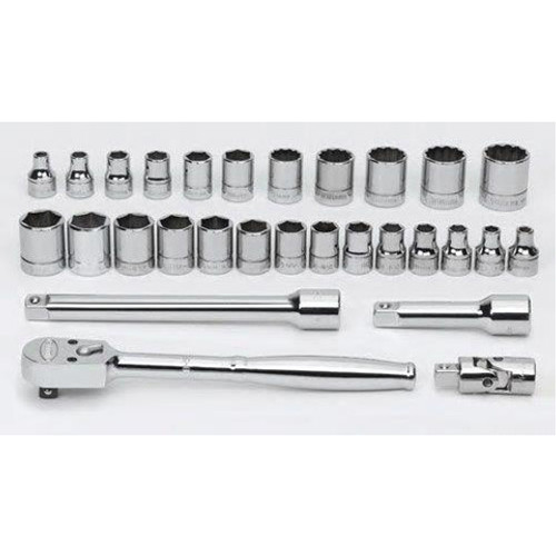 Williams 6 - 19MM Williams 3/8 Dr Shallow Socket and Tool Set 6 Pt 18 Pcs - MSB-18HF Williams 6 - 19MM Williams 3/8 Dr Shallow Socket and Tool Set 6 Pt 18 Pcs - MSB-18HF