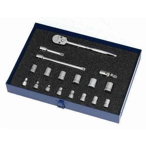 6 - 19MM Williams 3/8 Dr Socket & Tool Set 6 Pt 18 Pcs & Tool Box - MSB-18HFTB