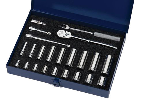 Williams 3/8 - 7/8 Williams 3/8 Dr Shallow and Deep Socket and Tool Set 12 Pt 23 Pcs and Tool Box - WSB-23FTB Williams 3/8 - 7/8 Williams 3/8 Dr Shallow and Deep Socket and Tool Set 12 Pt 23 Pcs and Tool Box - WSB-23FTB