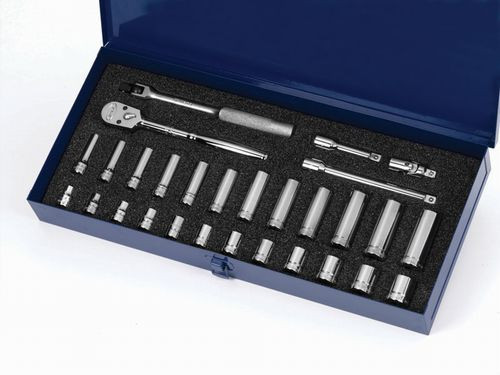 Williams 8 - 19MM Williams 3/8 Dr Shallow and Deep Socket and Tool Set 6 Pt 29 Pcs - MSB-29HF Williams 8 - 19MM Williams 3/8 Dr Shallow and Deep Socket and Tool Set 6 Pt 29 Pcs - MSB-29HF