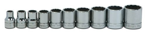 Williams 5/16 - 7/8 Williams 3/8 Dr Shallow Socket Set 12 Pt 10 Pcs - WSB-10RC Williams 5/16 - 7/8 Williams 3/8 Dr Shallow Socket Set 12 Pt 10 Pcs - WSB-10RC
