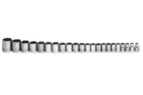 6 - 26MM Williams 3/8" Dr Shallow Socket Set 12 Pt 20 Pcs - MSB-20RC Pro Torque Tools