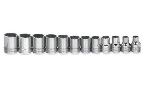Williams 8 - 19MM Williams 3/8\" Dr Shallow Socket Set 6 Pt 12 Pcs - MSB-12HRC 