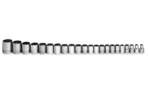Williams 5.5 - 24MM Williams 3/8\" Dr Shallow Socket Set 6 Pt 20 Pcs - MSB-20HRC 