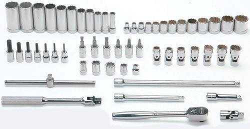 SAE Williams 3/8" Dr Shallow, Deep, Universal & Hex Bit Set 8 & 12 Pt 56 Pcs - WSB-56F Pro Torque Tools