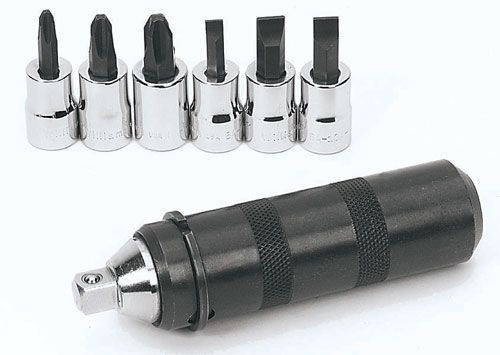 Williams 3/8 Dr Screwdriver Bit and Hand Driver Set 7 Pcs - WSBHMD-7