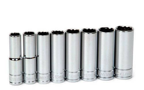 Williams 13 - 17MM Williams 3/8 Dr Deep Socket Set 12 Pt 8 Pcs - 31934