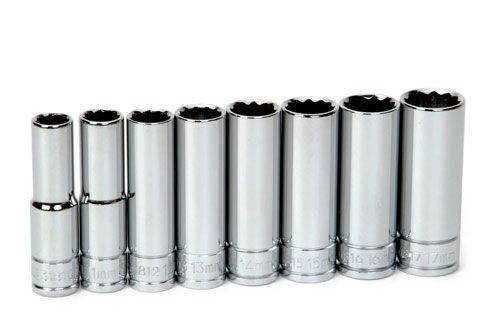 13 - 17MM Williams 3/8 Dr Deep Socket Set 12 Pt 8 Pcs - 31934 Pro Torque Tools