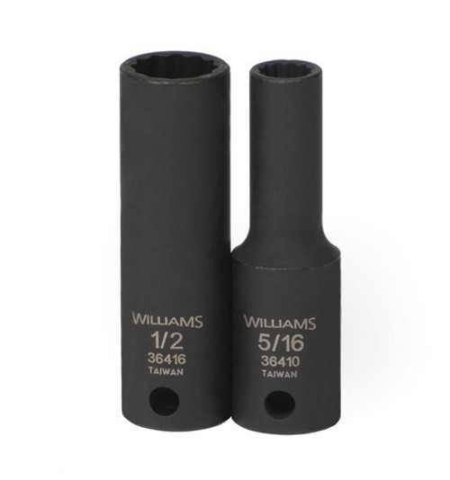 Williams 3/8 Williams 3/8 Dr Deep Impact Socket 12 Pt - 36412 Williams 3/8 Williams 3/8 Dr Deep Impact Socket 12 Pt - 36412