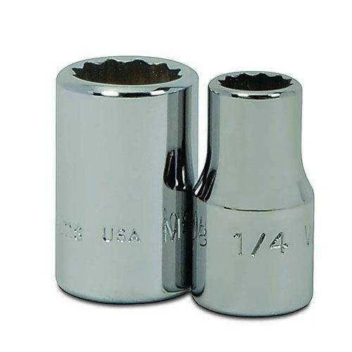 1/2" Williams 1/4" Dr Shallow Socket 12 Pt - M-1216
