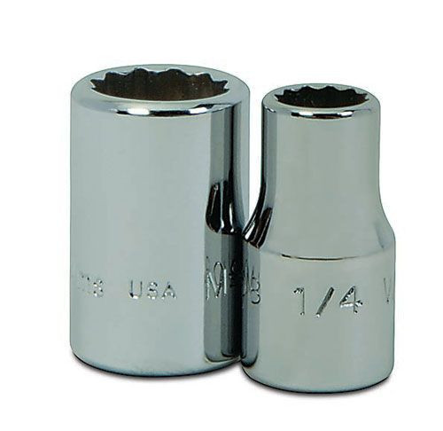 Williams 7/16 Williams 1/4 Dr Shallow Socket 12 Pt - M-1214 Williams 7/16 Williams 1/4 Dr Shallow Socket 12 Pt - M-1214
