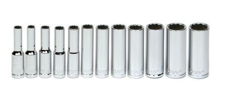 Williams 4 - 14MM Williams 1/4 Dr Deep Socket Set 12 Pt 12 Pcs - 30941 Williams 4 - 14MM Williams 1/4 Dr Deep Socket Set 12 Pt 12 Pcs - 30941
