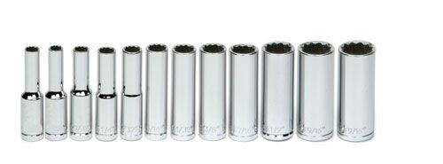 4 - 14MM Williams 1/4" Dr Deep Socket Set 12 Pt 12 Pcs - 30941 Pro Torque Tools