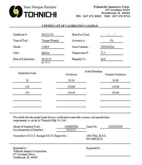 Tohnichi 2.7 - 13.2 In Lbs / 0.3 - 1.5Nm Tohnichi Interchangeable Head Preset Torque Wrench - 1.5N4x8D