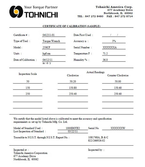 CSP12N4x8D+Cert 189.19 Tohnichi Pro Torque Tools