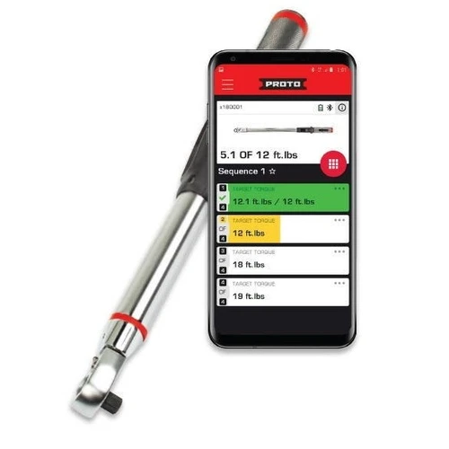 3/8" Dr 5 -100 Ft Lbs / 6.7-135 Nm Proto Bluetooth Electronic Torque Wrench - J6112BT