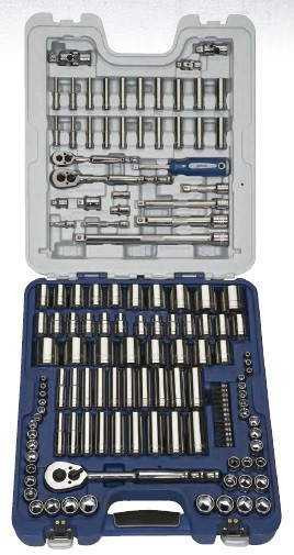 SAE & MM Williams 1/4", 3/8", 1/2" Dr Socket & Tool Set 138 Pcs - JHW50612B Pro Torque Tools